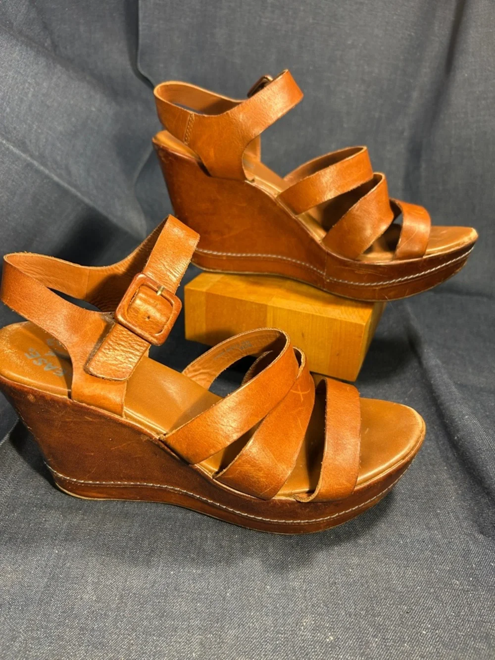 Kork-Ease leather wedge platform sandals shoes